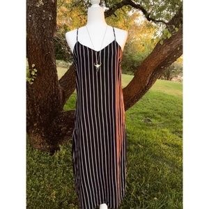 🌊Striped Monteau Dress